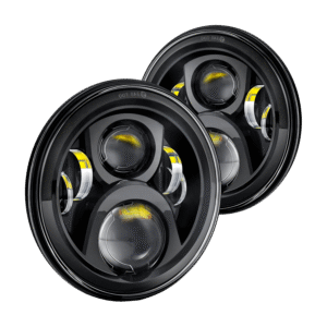 Lumen® - 7" Round Black Projector LED Headlights (H6024)