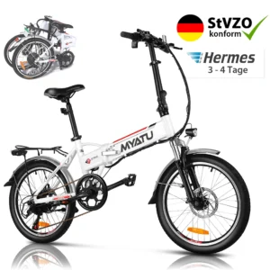 MYATU 20 Zoll E-Bike Klapprad Faltrad, mit 374Wh